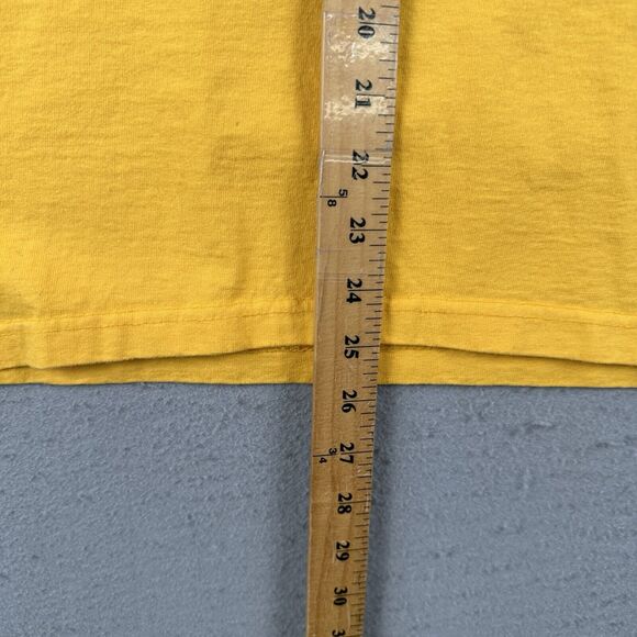 Vintage 1993 Guess Shirt Men’s Medium Yellow Los Angeles California Short Sleeve - Picture 15 of 16